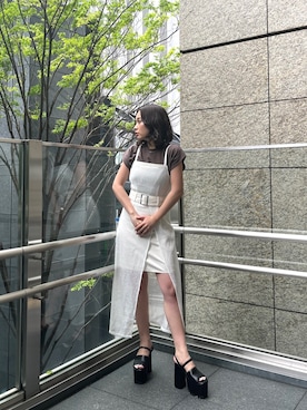 國岡朋実さん（レディース・156cm）の春コーディネート