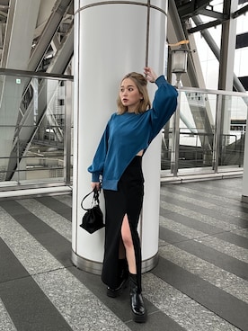 國岡朋実さん(レディース・156cm)の冬コーディネート