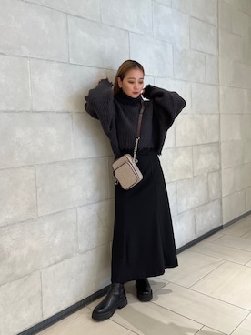 國岡朋実さん(レディース・156cm)の秋コーディネート