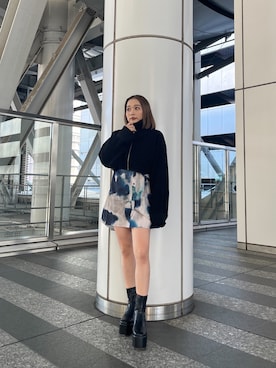 國岡朋実さん（レディース・156cm）の冬コーディネート