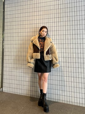 國岡朋実さん（レディース・156cm）の秋コーディネート