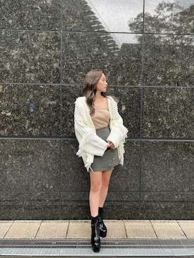 國岡朋実さん（レディース・156cm）の秋コーディネート