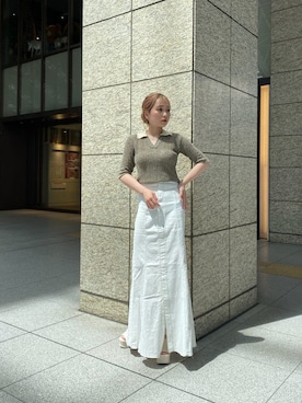 國岡朋実さん（レディース・156cm）の春コーディネート