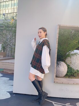 MURUA(ムルーア)の「ルーズベストシャツワンピース【セット販売