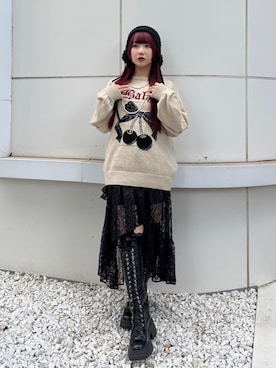 「アイテム（ニット/セーター）」を使った、MARIさん（レディース・153cm）の夏コーディネート
