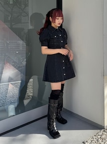 jouetie ウエスタンデニムミニワンピース ブラックM ウエスタンデニムミニワンピース｜ジュエティ（jouetie