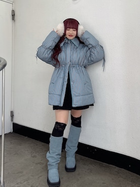「アイテム（イヤーマフ）」を使った、MARIさん（レディース・153cm）の秋コーディネート
