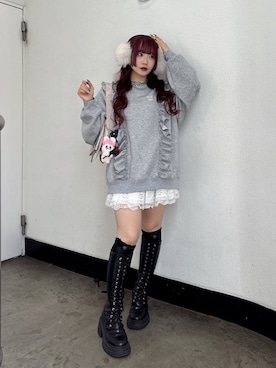 「アイテム（イヤーマフ）」を使った、MARIさん（レディース・153cm）の秋コーディネート