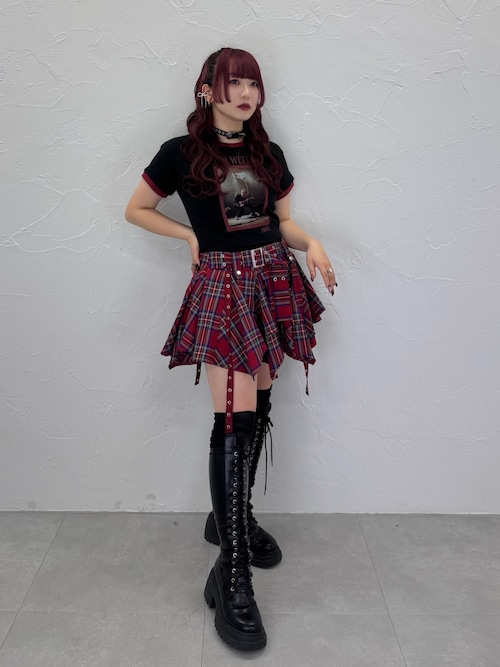 アシメヘムベルテッドミニスカート セール】アシメヘムベルテッドミニスカート 夏服（スカート）｜jouetie