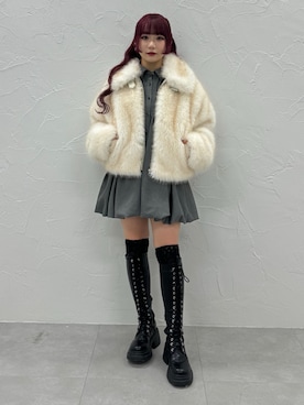「jouetie（ジュエティ）のアイテム（その他アウター）」を使った、MARIさん（レディース・153cm）の秋コーディネート