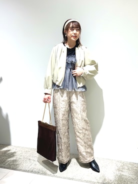 「Te chichi（テチチ）のアイテム（ブルゾン）」を使った、kloopさん（レディース・162cm）の秋コーディネート