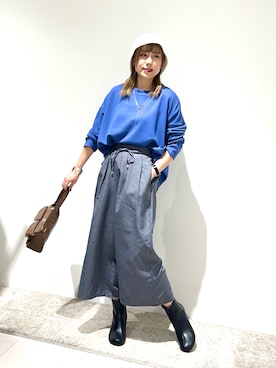 「Te chichi TERRASSE（テチチテラス）のアイテム（帽子）」を使った、kloopさん（レディース・162cm）の秋コーディネート