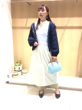 「Te chichi TERRASSE（テチチテラス）のアイテム（シャツワンピース）」を使った、kloopさん（レディース・162cm）の春コーディネート