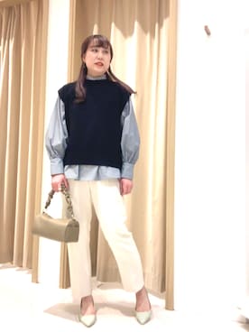 「ほめられ本命コーデ」｜「アイテム（パンプス）」を使った、kloopさん（レディース・162cm）の冬コーディネート