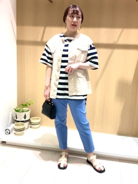 「いまどきジャケット写真」｜「アイテム（サンダル）」を使った、kloopさん（レディース・162cm）の春コーディネート