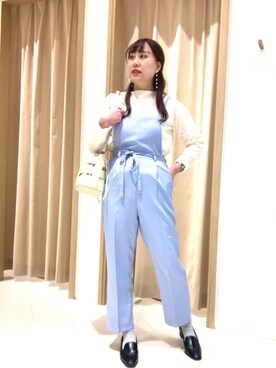 「Te chichi TERRASSE（テチチテラス）のアイテム（オールインワン・サロペット）」を使った、kloopさん（レディース・162cm）の冬コーディネート