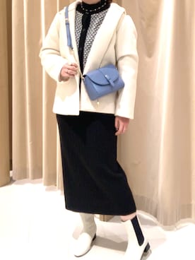 「Te chichi TERRASSE（テチチテラス）のアイテム（その他アウター）」を使った、kloopさん（レディース・162cm）の冬コーディネート