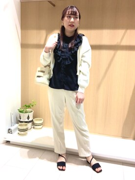 「いまどきジャケット写真」｜「アイテム（サンダル）」を使った、kloopさん（レディース・162cm）の春コーディネート