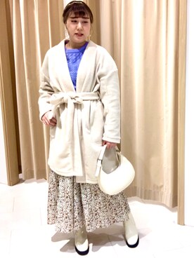 「ハーフムーンバック」｜「アイテム（その他アウター）」を使った、kloopさん（レディース・162cm）の秋コーディネート