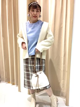 「Te chichi TERRASSE（テチチテラス）のアイテム（その他アウター）」を使った、kloopさん（レディース・162cm）の秋コーディネート