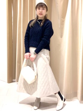 「服とコスメでなりたい自分に」｜「アイテム（その他）」を使った、kloopさん（レディース・162cm）の冬コーディネート
