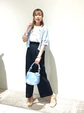 「Te chichi TERRASSE（テチチテラス）のアイテム（パンツ）」を使った、kloopさん（レディース・162cm）の夏コーディネート