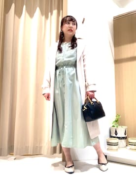 「Te chichi TERRASSE（テチチテラス）のアイテム（トレンチコート）」を使った、kloopさん（レディース・162cm）の冬コーディネート