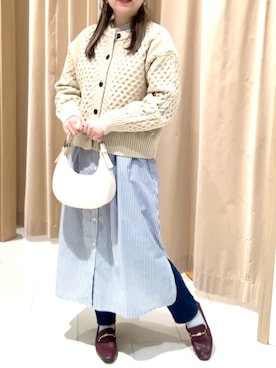 「ポコポコカーデ」｜kloopさん（レディース・162cm）の秋コーディネート