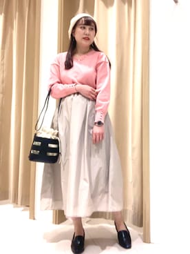 「タフタスカート」｜「アイテム（その他）」を使った、kloopさん（レディース・162cm）の冬コーディネート