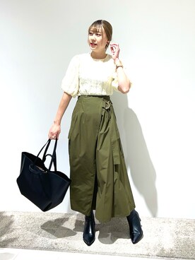 「カーゴスカート」｜「アイテム（その他）」を使った、kloopさん（レディース・162cm）の秋コーディネート