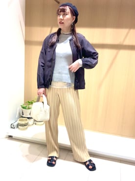 「ショルダーバック」｜「アイテム（その他）」を使った、kloopさん（レディース・162cm）の春コーディネート