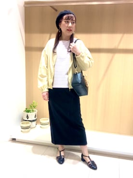 「Te chichi TERRASSE（テチチテラス）のアイテム（ブルゾン）」を使った、kloopさん（レディース・162cm）の春コーディネート