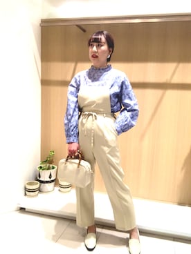 「Te chichi TERRASSE（テチチテラス）のアイテム（オールインワン・サロペット）」を使った、kloopさん（レディース・162cm）の春コーディネート