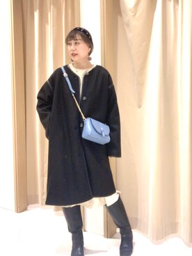 「Te chichi TERRASSE（テチチテラス）のアイテム（その他アウター）」を使った、kloopさん（レディース・162cm）の冬コーディネート