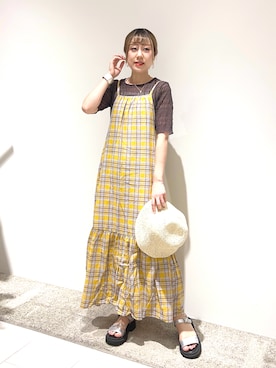 「Te chichi TERRASSE（テチチテラス）のアイテム（ワンピース/ドレス）」を使った、kloopさん（レディース・162cm）の夏コーディネート