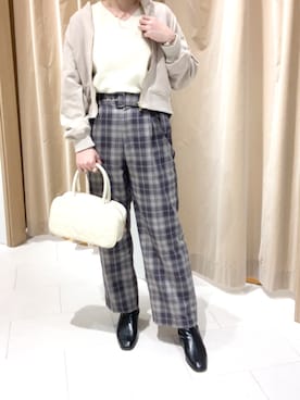 「ショートブルゾン」｜「アイテム（その他）」を使った、kloopさん（レディース・162cm）の秋コーディネート