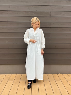 「CHIGNON（シニヨン）のアイテム（シャツワンピース）」を使った、haruさん（レディース・160cm）の夏コーディネート