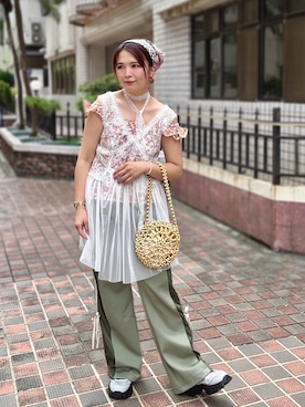 「NET（ネット）のアイテム」を使った、★Yuki☆ 🇹🇼さん（レディース・157cm）の夏コーディネート