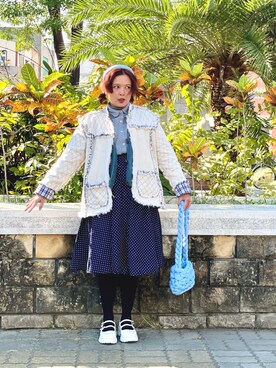 「blue」｜「アイテム（ジャケット/アウター）」を使った、★Yuki☆ 🇹🇼さん（レディース・157cm）の冬コーディネート