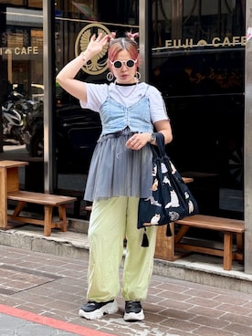 「NICE CLAUP（ナイスクラップ）のアイテム」を使った、★Yuki☆ 🇹🇼さん（レディース・157cm）の春コーディネート