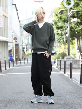 setup7_menさんの「累計販売9万枚突破！【SETUP7】Basic Military CargoPants.  Type M-65/M-47/Work Painter ワイドカーゴパンツ」を使ったコーディネート