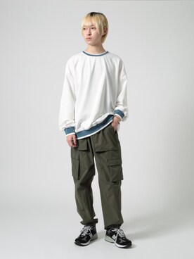 setup7_menさんの「累計販売9万枚突破！【SETUP7】Basic Military CargoPants.  Type M-65/M-47/Work Painter ワイドカーゴパンツ」を使ったコーディネート