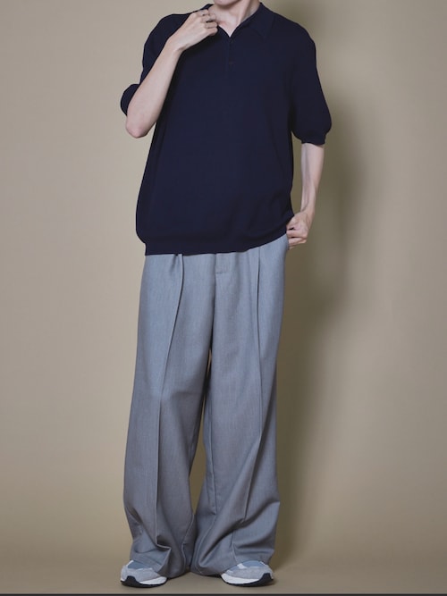 PGG　セットアップ　ポロシャツ他 セール】【SETUP7】High gauge Knit Polo ハイゲージニットポロシャツ