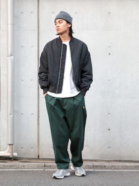 「HUF（ハフ）のアイテム」を使った、setup7_menさん（メンズ・184cm）の秋コーディネート