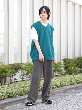 「UNIQLO（ユニクロ）のドライカラークルーネックT（半袖）（Tシャツ/カットソー）」を使った、setup7_menさん（メンズ・184cm）の夏コーディネート