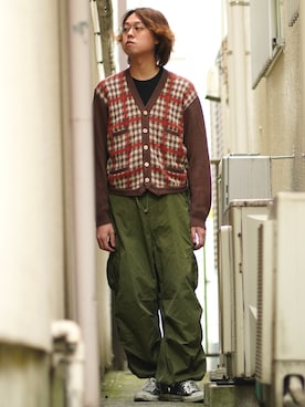 「アイテム（その他、ホワイト系）」を使った、よりさん（メンズ・178cm）の冬コーディネート