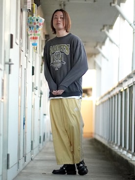 「TOGA（トーガ）のアイテム（シューズ）」を使った、よりさん（メンズ・178cm）の冬コーディネート