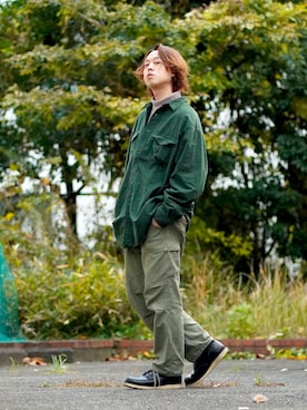 「Eddie Bauer（エディーバウアー）のアイテム（シャツ/ブラウス）」を使った、よりさん（メンズ・178cm）の秋コーディネート