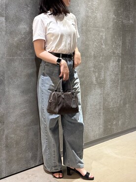 「アイテム（ボストンバッグ、グレー系）」を使った、yktさん（レディース・158cm）の秋コーディネート