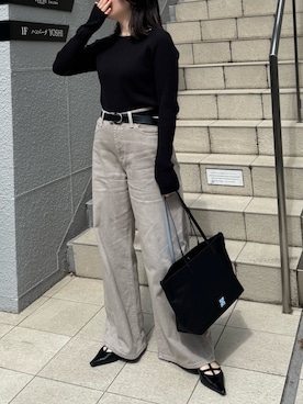 「リブニット」｜yktさん（レディース・158cm）の春コーディネート